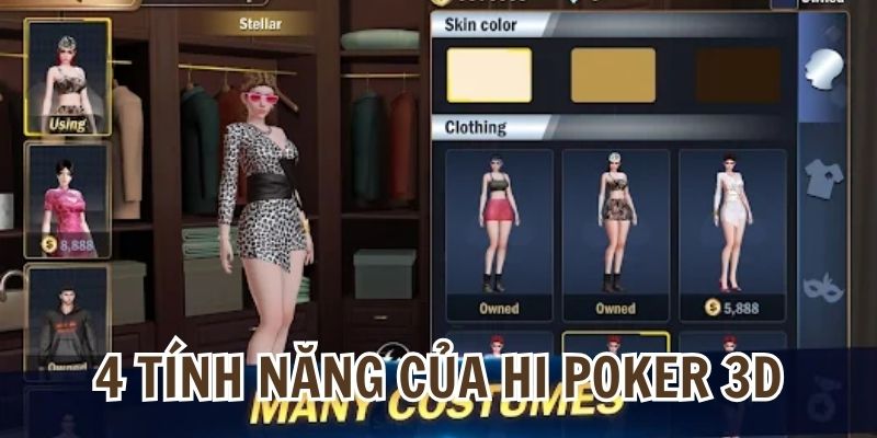 Hi Poker 3D F8BET: Trải nghiệm xì tố như ở Las Vegas 6 4 tính năng chính của trò chơi xì tố 3D